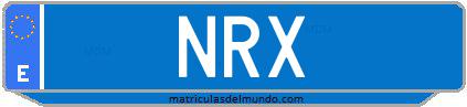 Matrícula de taxi NRX