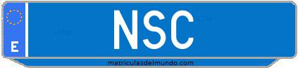 Matrícula de taxi NSC