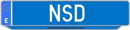 Matrícula de taxi NSD