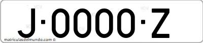 Matrícula de coche de España antigua de Jaén