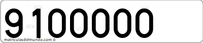 Matrícula de coche de España de la fuerza aérea de las fuerzas americanas en España con numeros