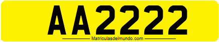 Matrícula ordinaria de coche de hONG kONG actual con fondo amarillo