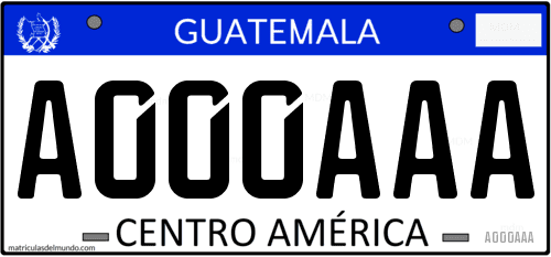 Matrícula de Guatemala A000AAA