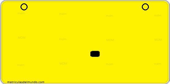 matrícula de coche de keicar con fondo amarillo