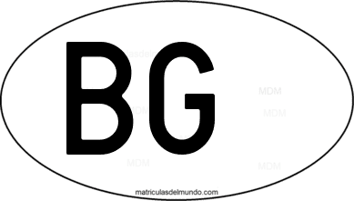 código internacional BG de Bulgaria