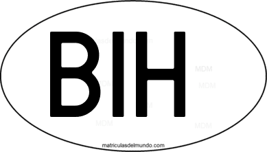 código internacional BIH de Bosnia y Hercegovina