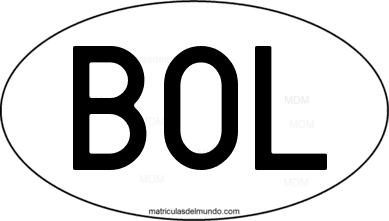 international oval code BOL from Bolivia