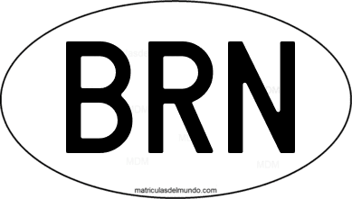 international oval code BRN from Bahrein