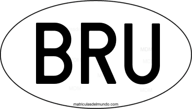 international oval code BRU from Brunei