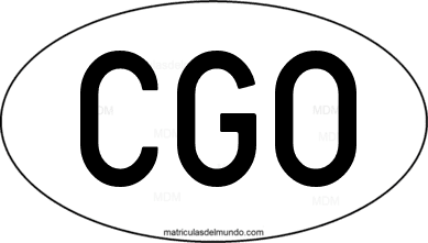 international oval code CGO from República Democrática del Congo