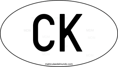international oval code CK from Islas Cook