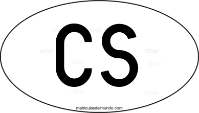international oval code CS from Checoslovaquia