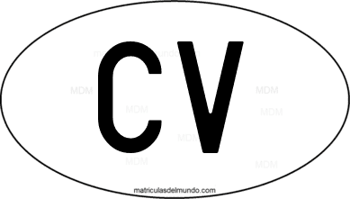 international oval code CV from Cabo Verde