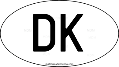 international oval code DK from Dinamarca