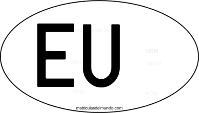 código internacional EU de Unión Europea