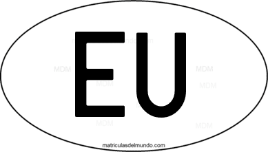 international oval code EU from Unión Europea