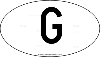 international oval code G from Gabon