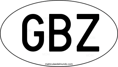 código internacional GBZ de Gibraltar