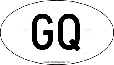 international oval code GQ from Guinea Ecuatorial