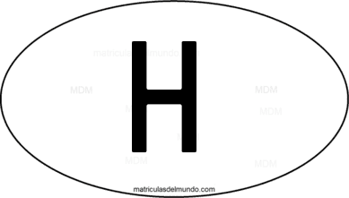 código internacional H de Hungría