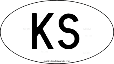 international oval code KS from Kirguistán