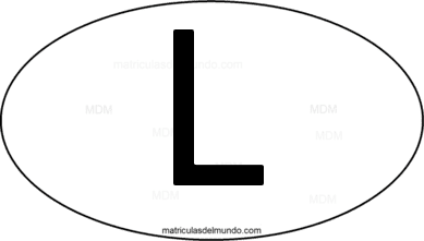 international oval code L from Luxemburgo