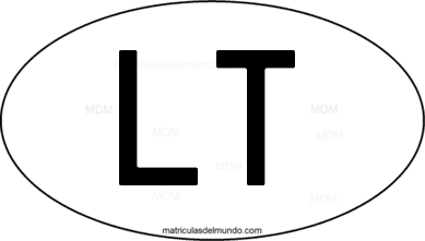 international oval code LT from Lituania