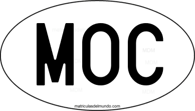 código internacional MOC de Mozambique