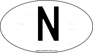 international oval code N from Noruega