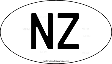 código internacional NZ de Nueva Zelanda