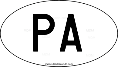 international oval code PA from Panamá