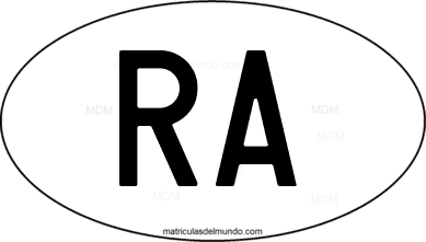 international oval code RA from Argentina