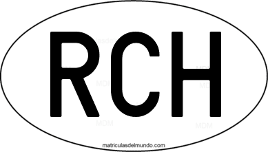 international oval code RCH from Chile