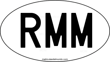 international oval code RMM from Mali