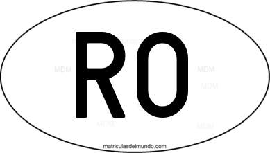 international oval code RO from Rumanía