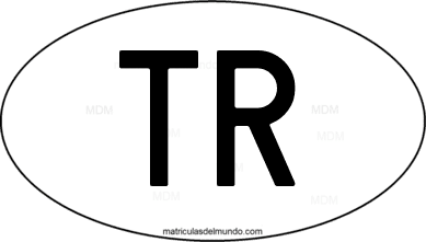 international oval code TR from Turquía