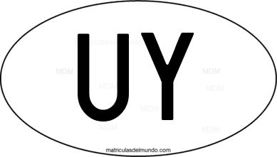 international oval code UY from Uruguay