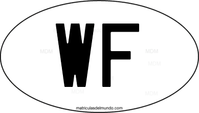 international oval code WF from Wallis y Futuna