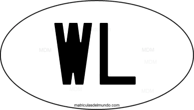 international oval code WL from Santa Lucía