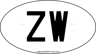 international oval code ZW from Zimbabwe