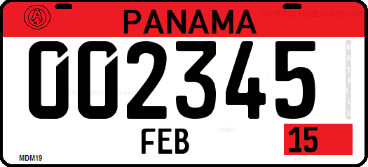 Creador de matrículas personalizadas de Panamá de ejemplo