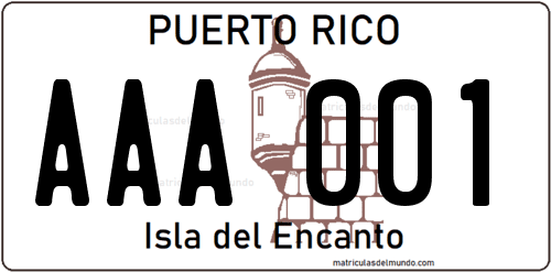 Matrícula de coche de Puerto Rico