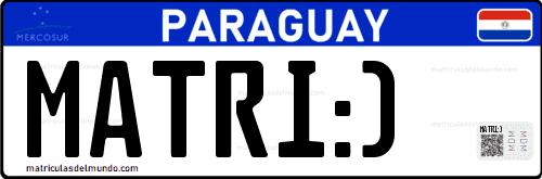 Creador de matrículas personalizadas de Paraguay