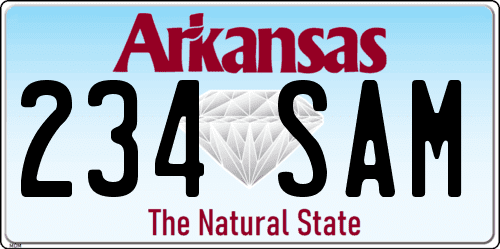 matricula de Arizona de coche de Arkansas The Natural State