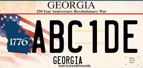 Matrícula de coche del estado de Georgia