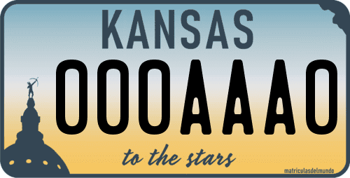 Matrícula de coche de Kansas to the stars