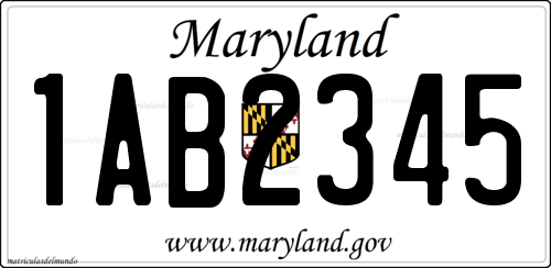 matricula de coche de Maryland estandar imagen