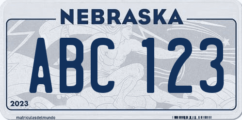 Matrícula de coche de Nebraska desde 2022