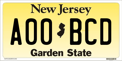 matricula de nUEVA jERSEY gARDEN STATE actual