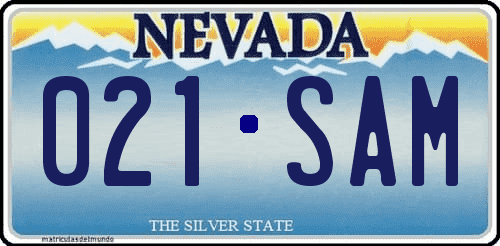 Matrícula de coche de Nevada